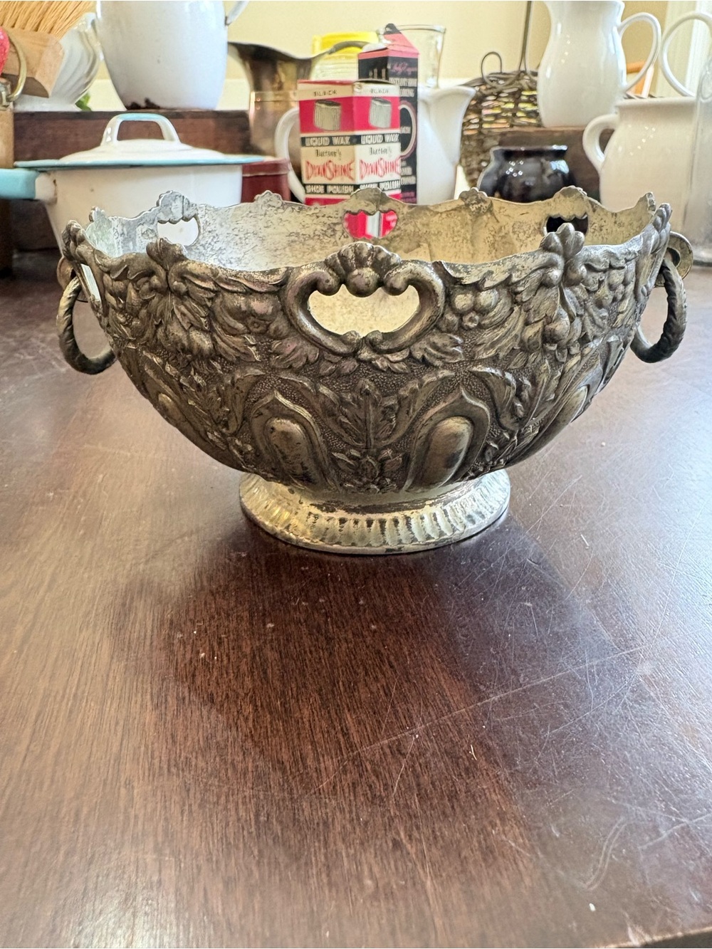 Raimond silverplate Bowl Vintage Patina